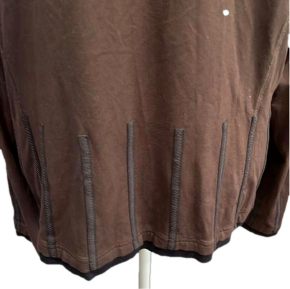 Orwell fairytale Sz 16 brown with black horizontal black stripes zip up jacket - Picture 5 of 9